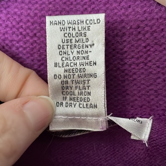 Sarah Spencer Magenta Angora Shawl Collar Sweater Women’s Size 2X - Picture 5 of 8